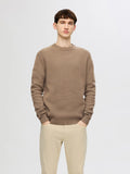 Selected Dane Knit Crew Neck - Brun