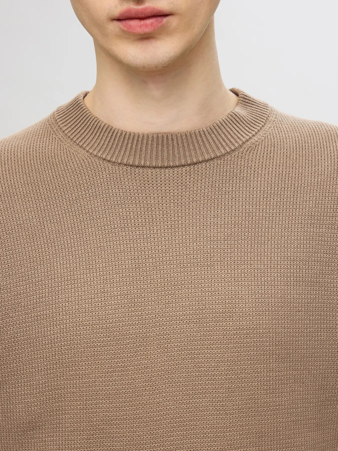 Selected Dane Knit Crew Neck - Brun