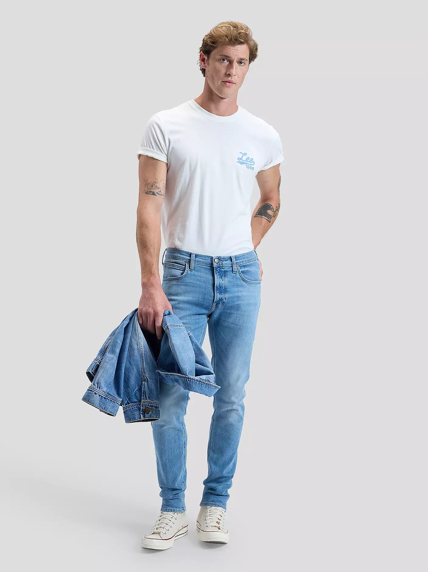 Lee Luke Slim Fit Jeans - Ljusblå