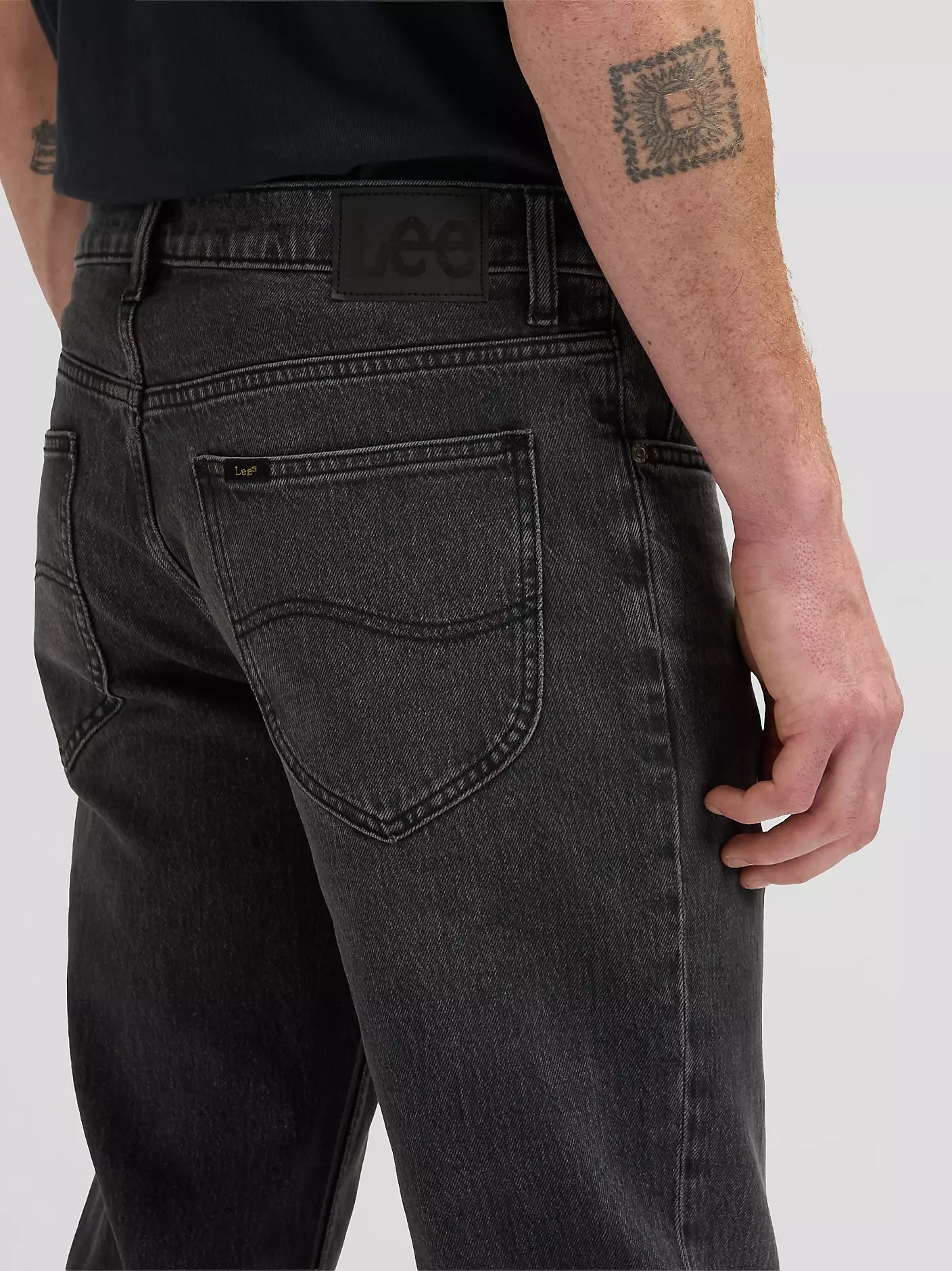 Lee West Straight Fit Jeans - Mörkgrå