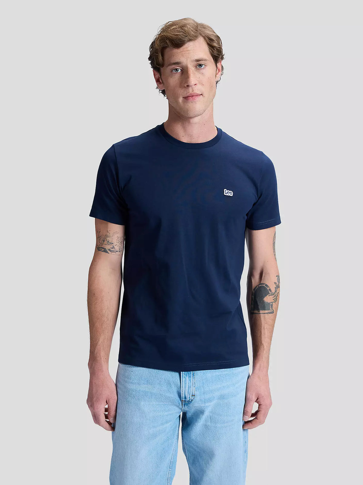 Lee Regular Patch Logo Tee - Navy