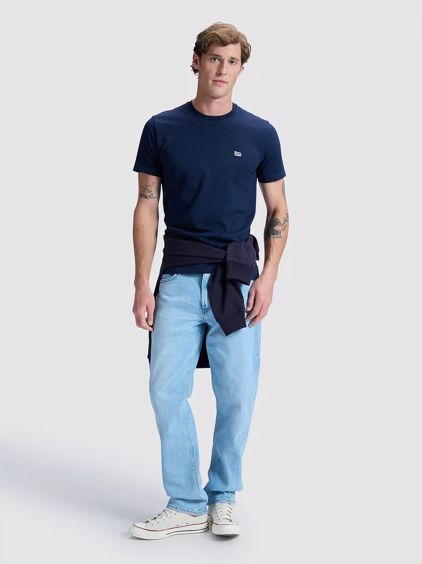 Lee Regular Patch Logo Tee - Navy