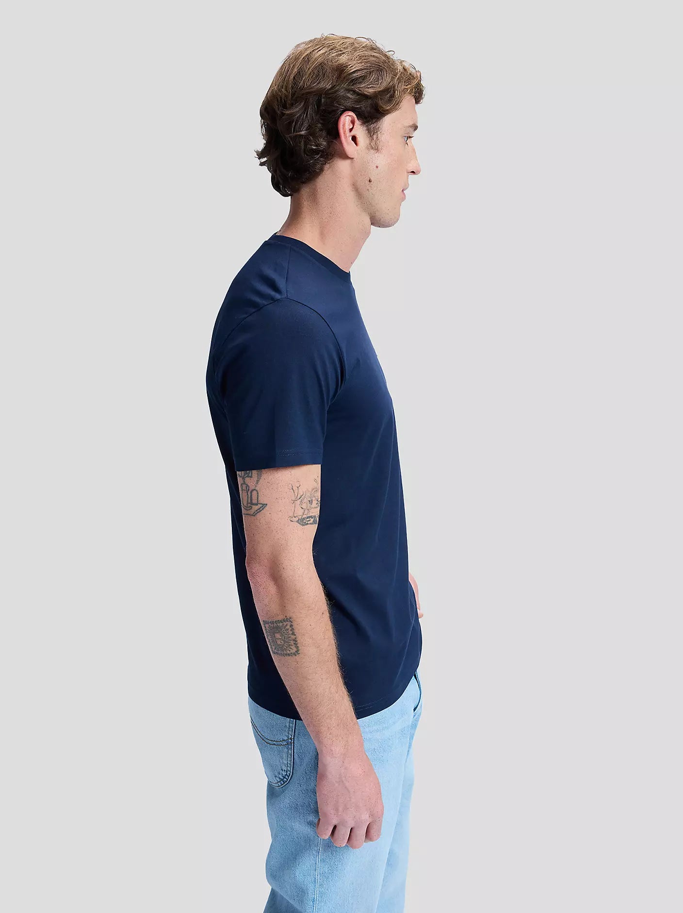 Lee Regular Patch Logo Tee - Navy