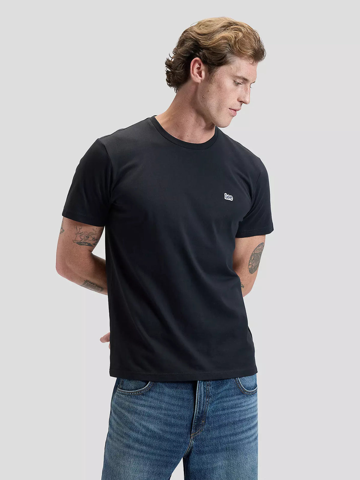 Lee Regular Patch Logo Tee - Black