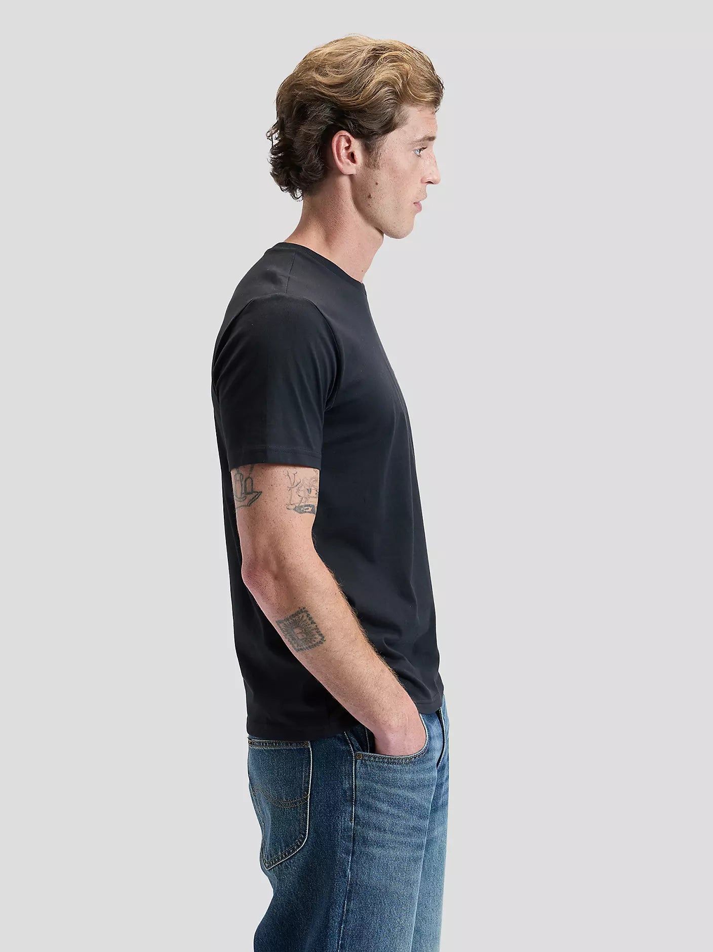 Lee Regular Patch Logo Tee - Black