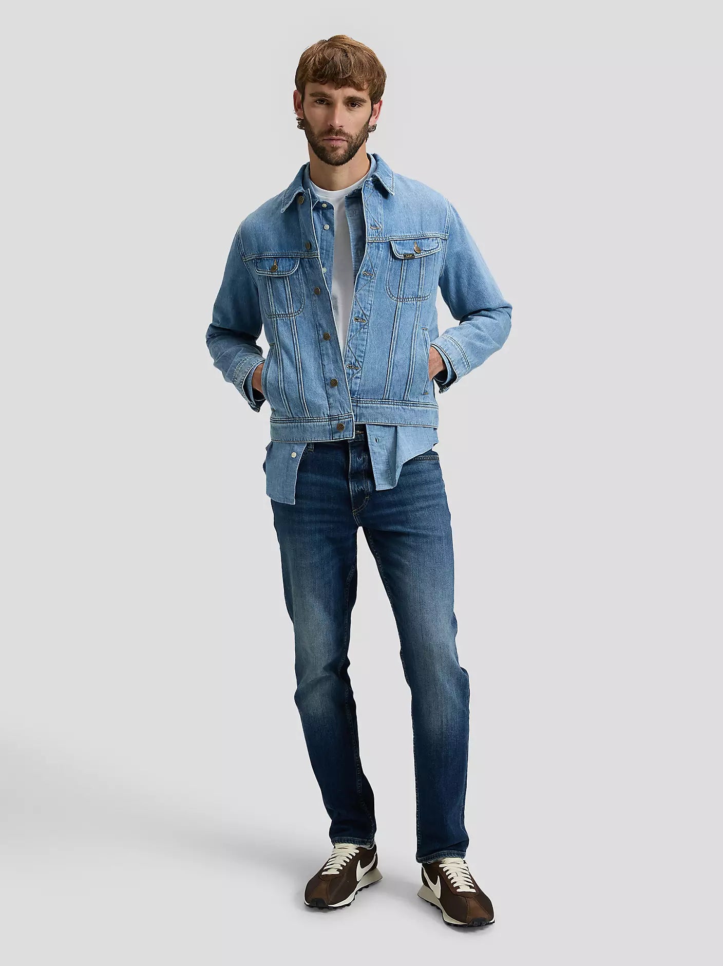 Lee David Regular Tapered Jeans- Mörkblå
