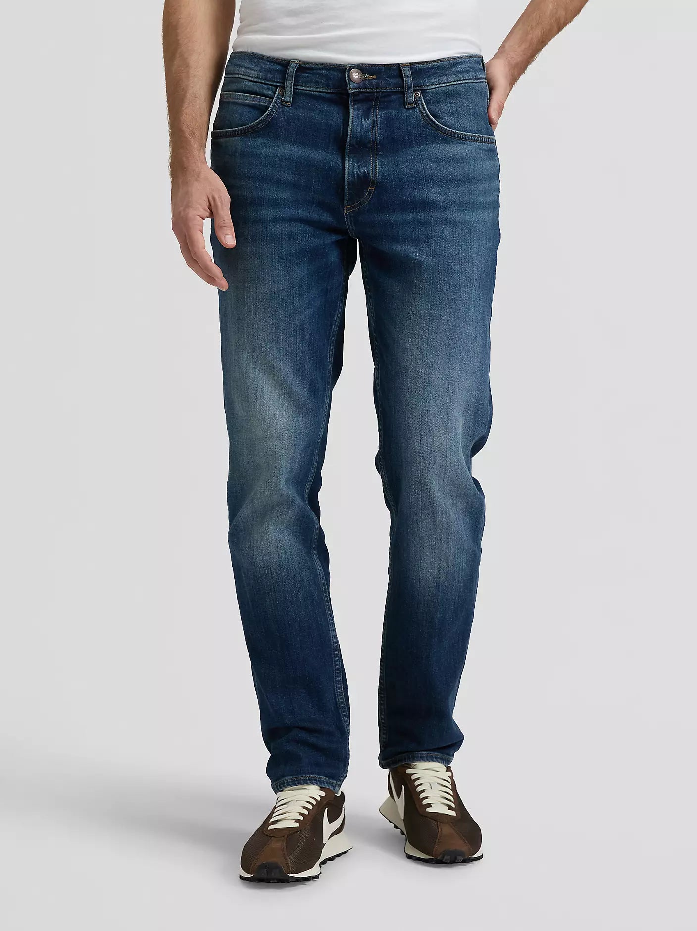Lee David Regular Tapered Jeans- Mörkblå