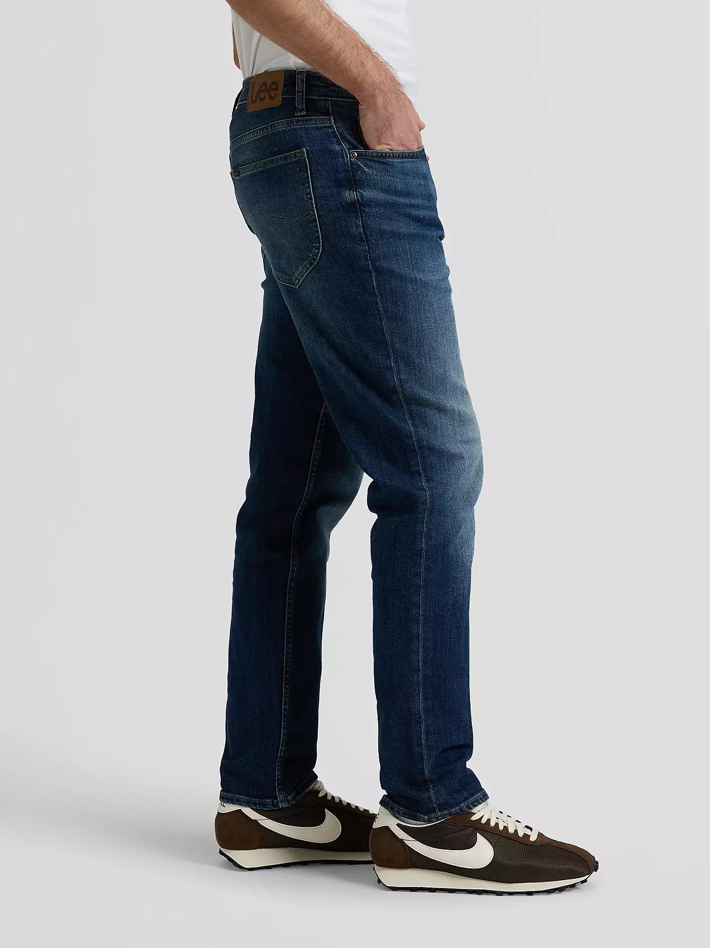 Lee David Regular Tapered Jeans- Mörkblå