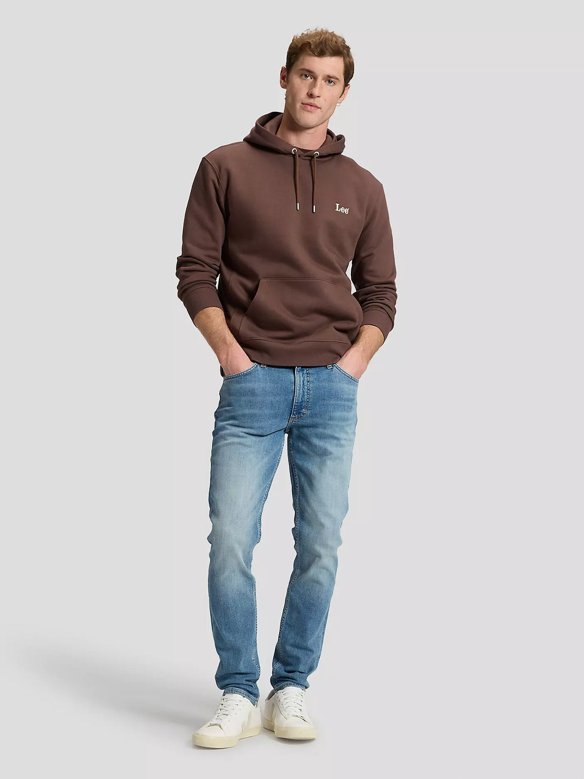 Lee Essential Regular Hoodie - Brun