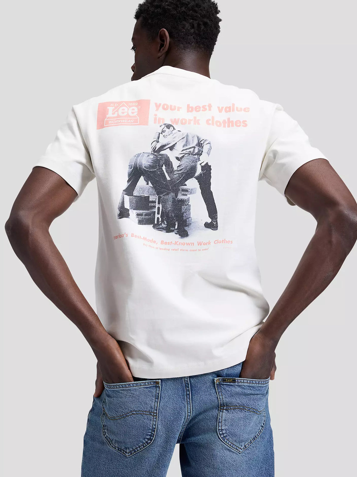 Lee Relaxed Print Tee - Vit