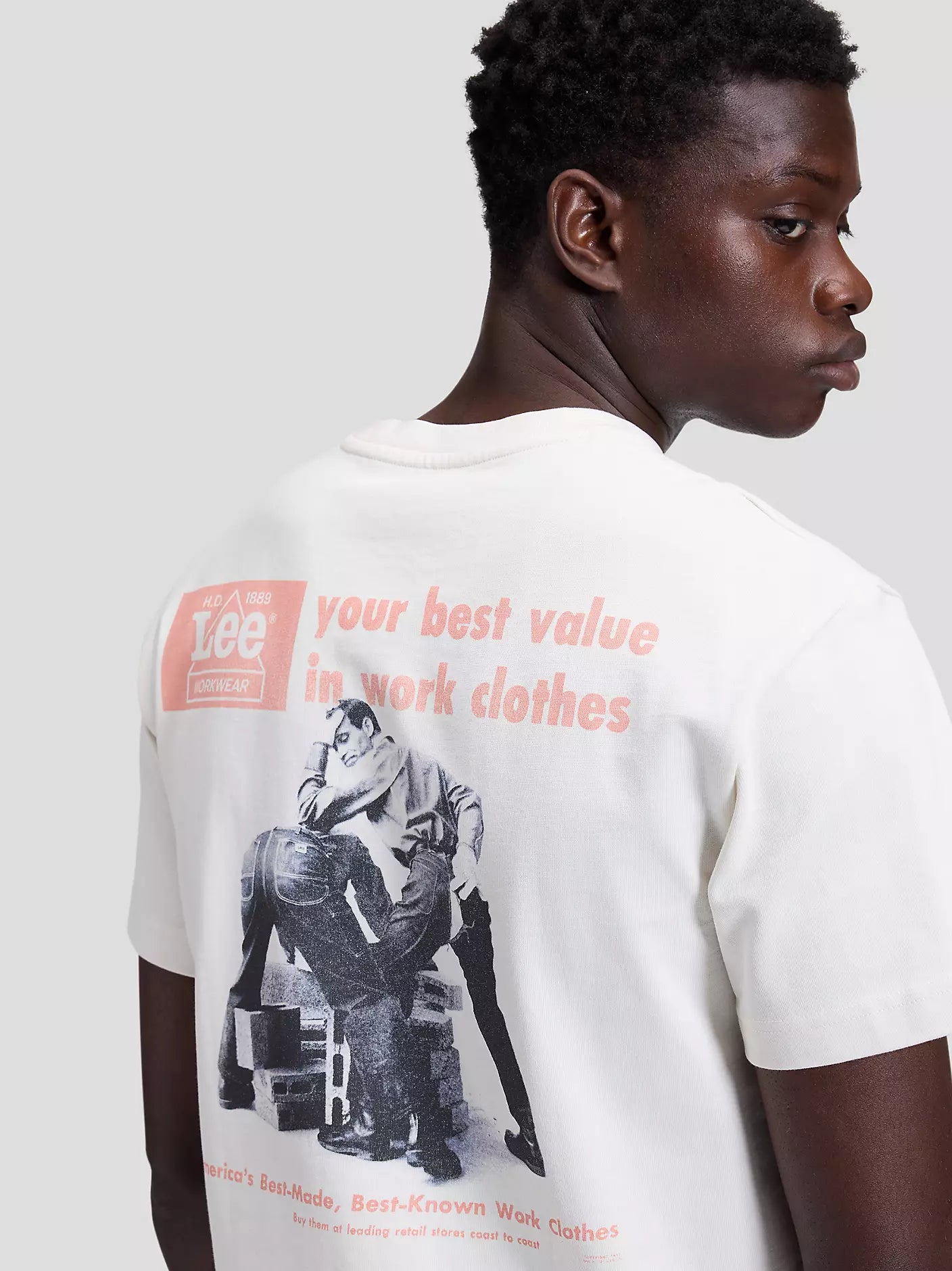 Lee Relaxed Print Tee - Vit