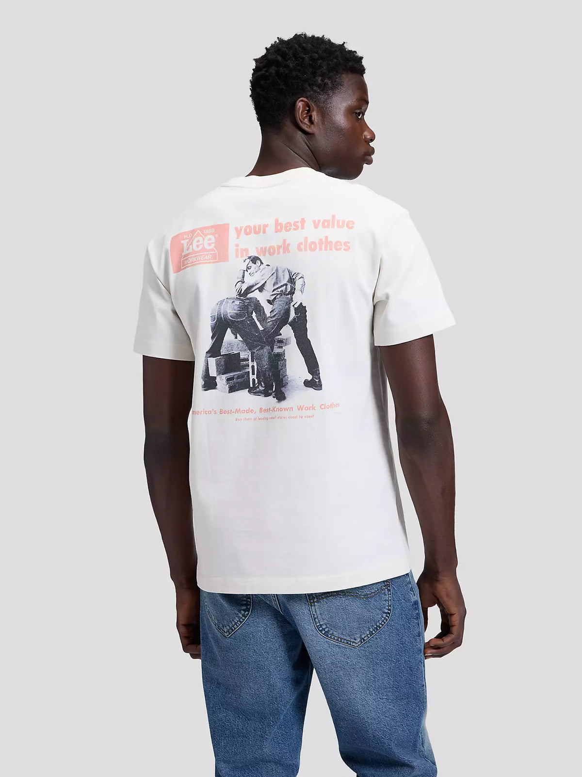 Lee Relaxed Print Tee - Vit
