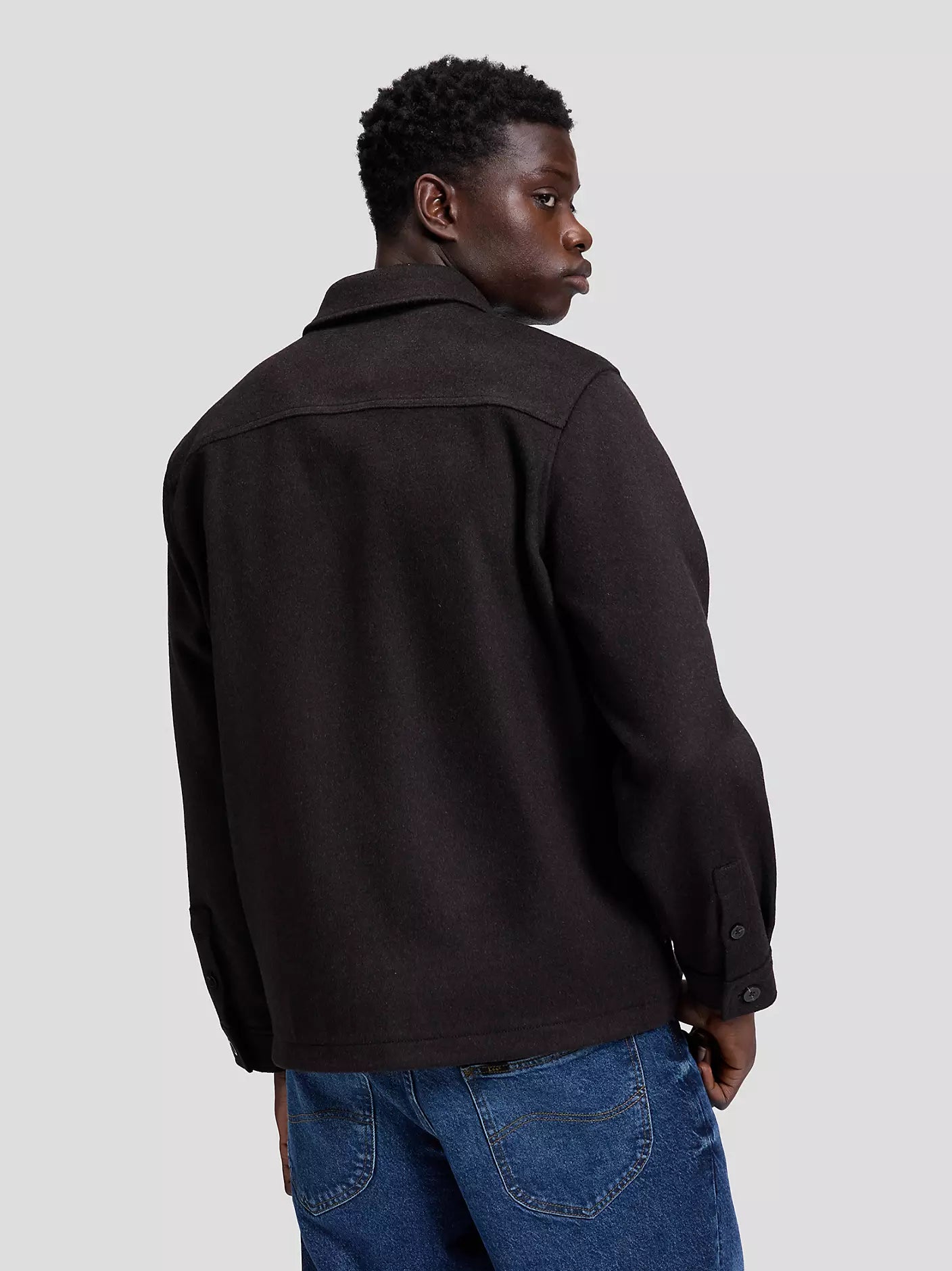 Lee Relaxed Utility Wool Overshirt - Brun