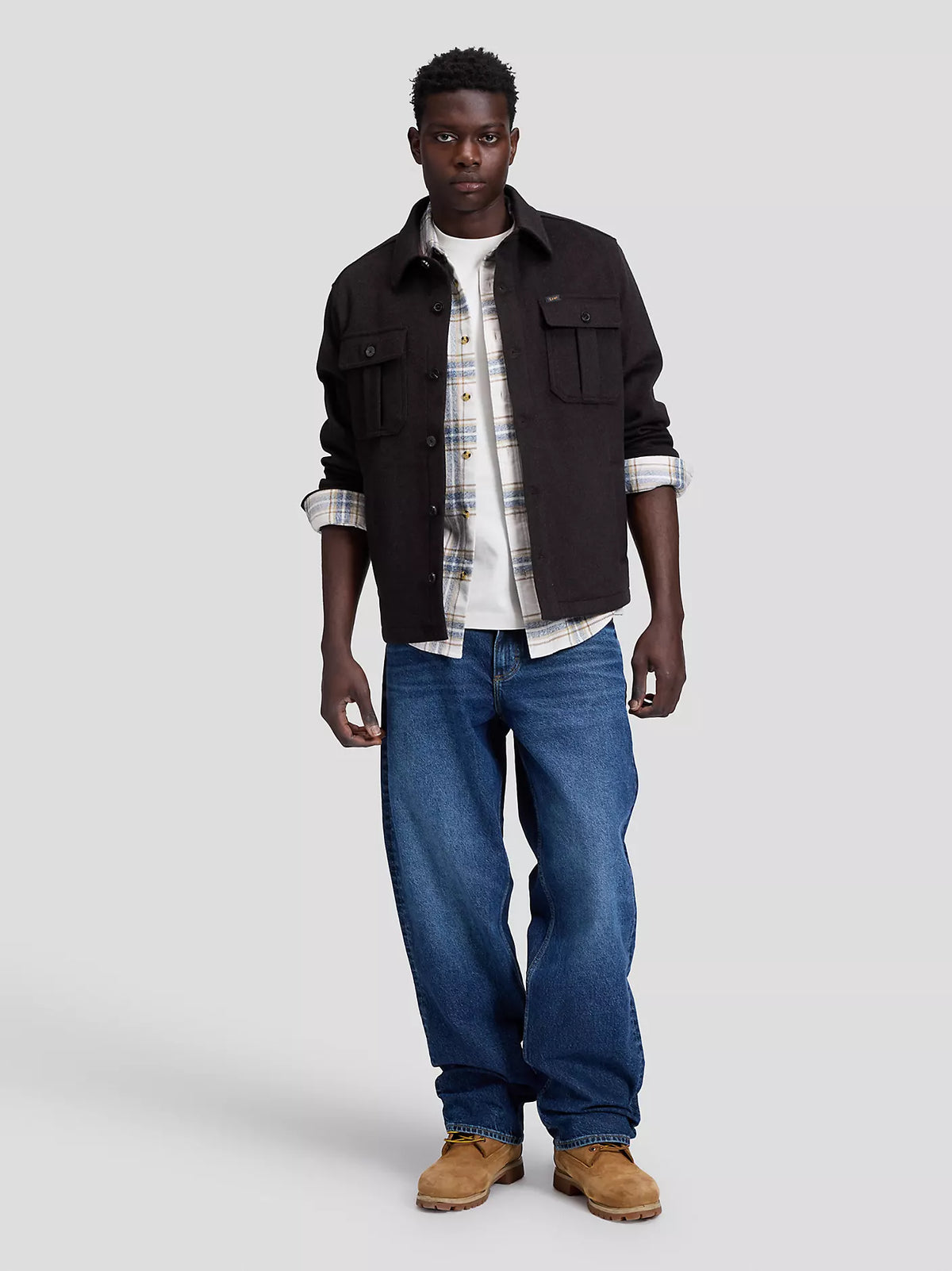 Lee Relaxed Utility Wool Overshirt - Brun