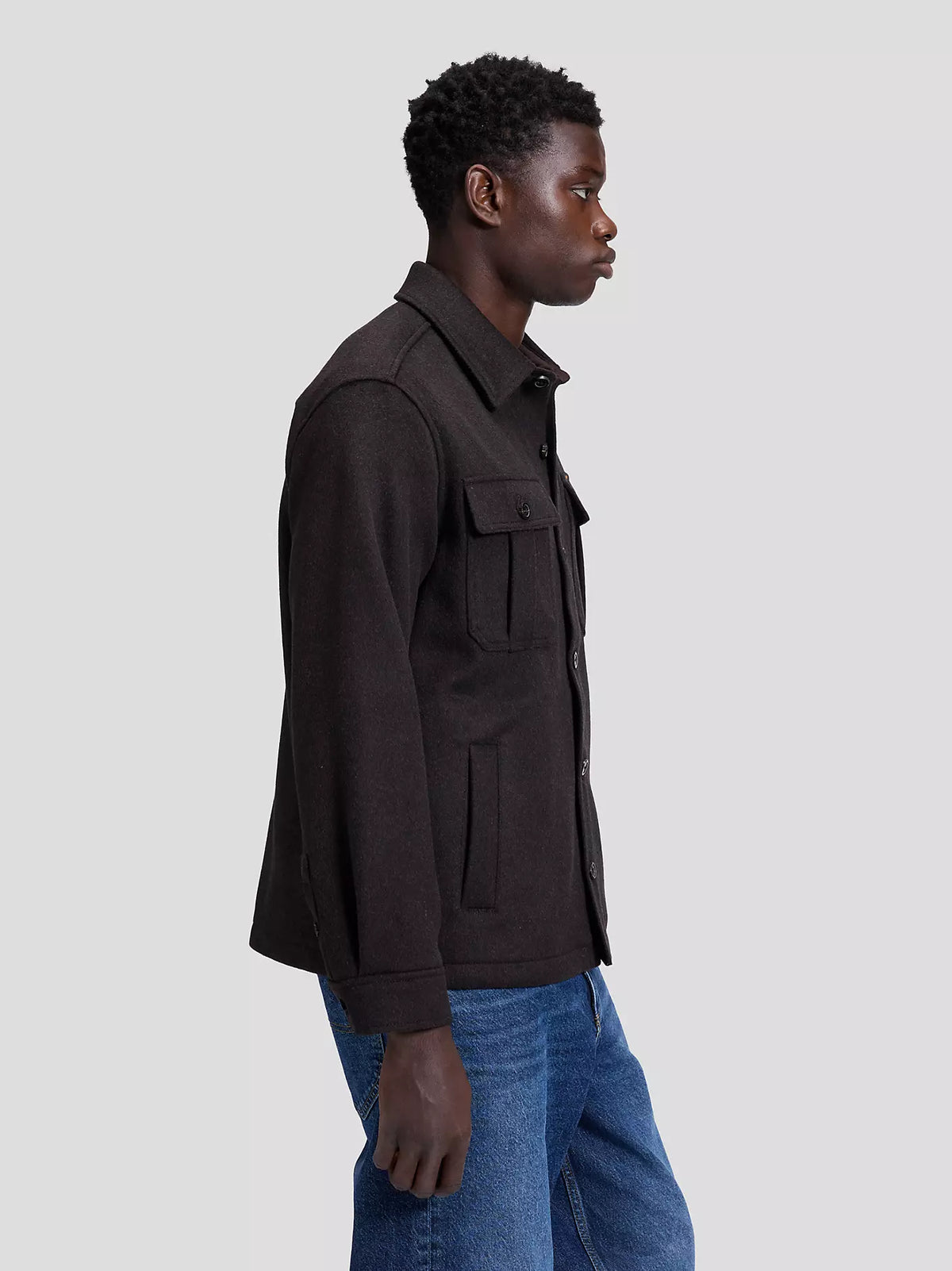 Lee Relaxed Utility Wool Overshirt - Brun