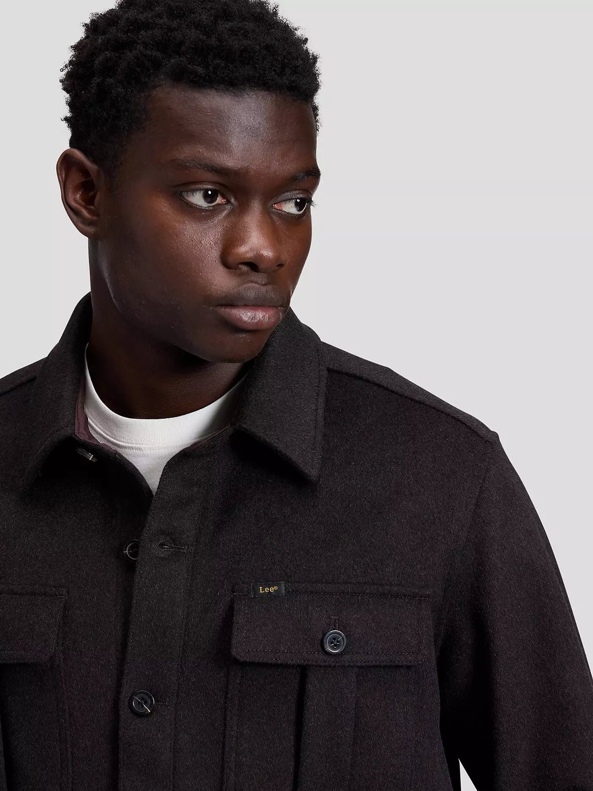 Lee Relaxed Utility Wool Overshirt - Brun