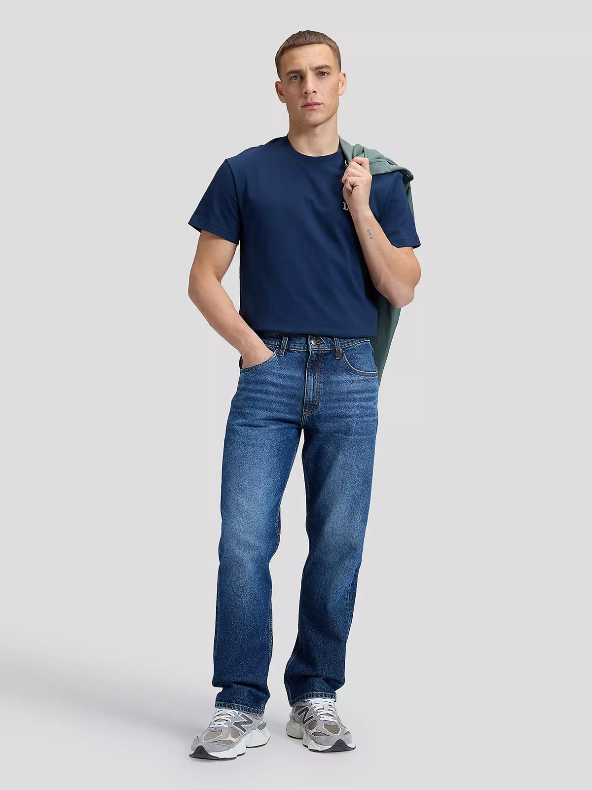 Lee West Straight Fit Jeans - Blå
