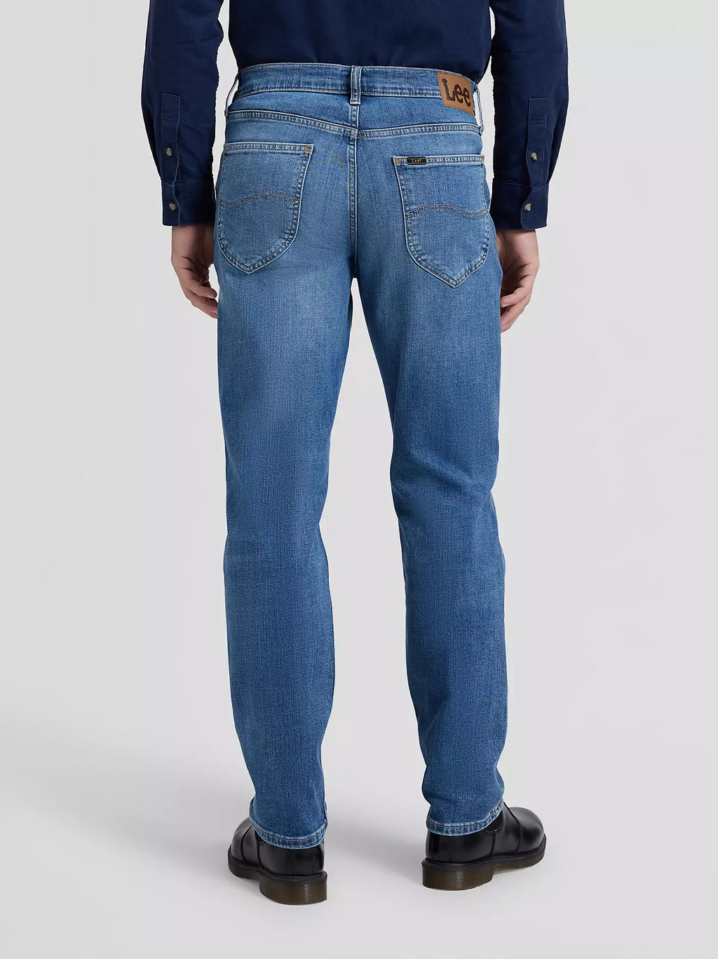 Lee David Regular Tapered Jeans- Blå