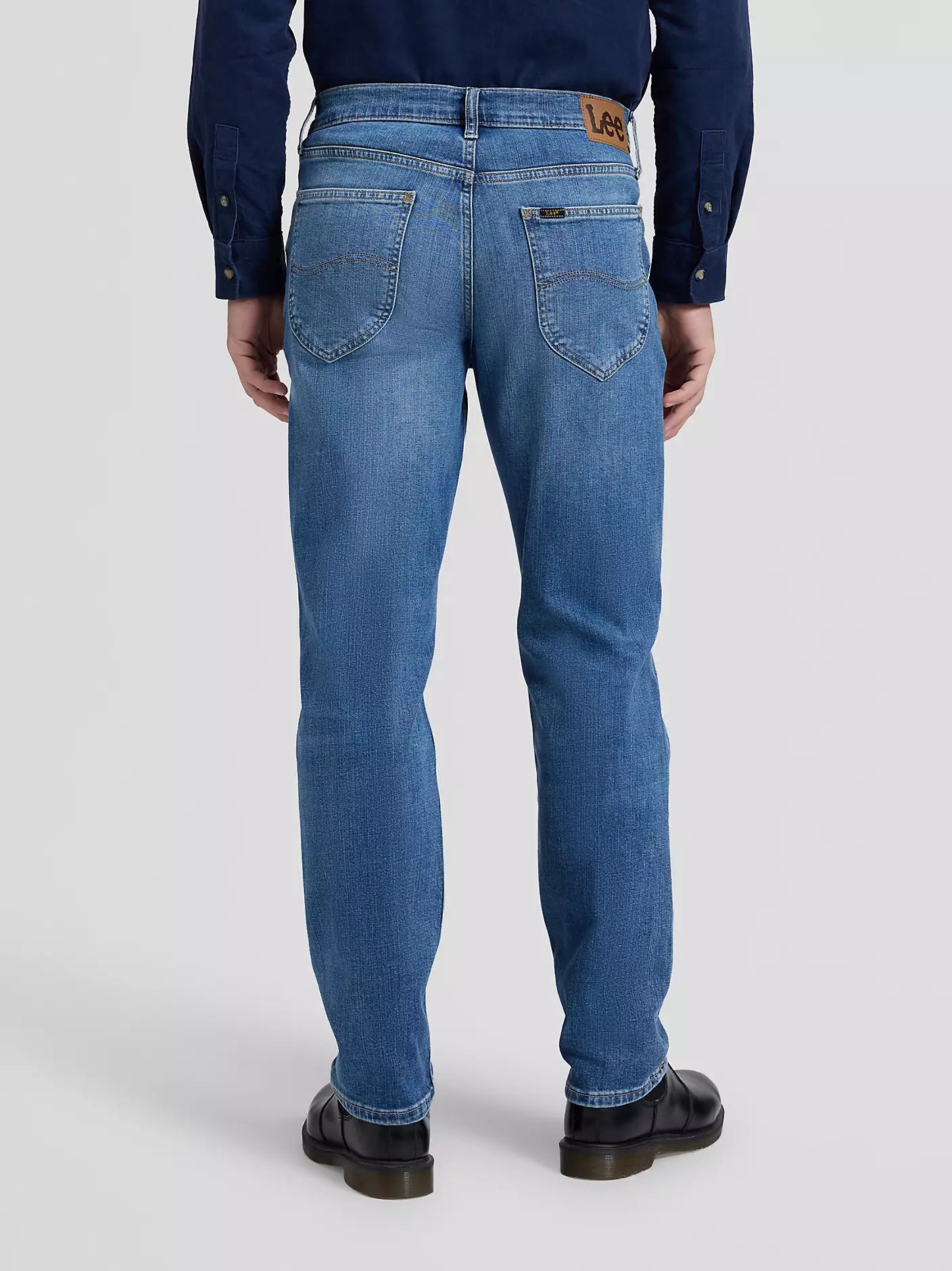 Lee David Regular Tapered Jeans- Blå