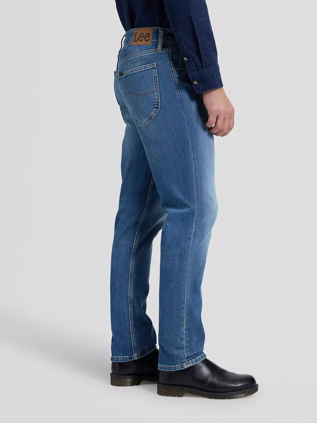Lee David Regular Tapered Jeans- Blå