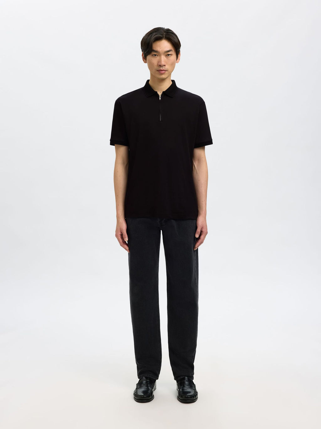 Selected Fave Piké - Svart