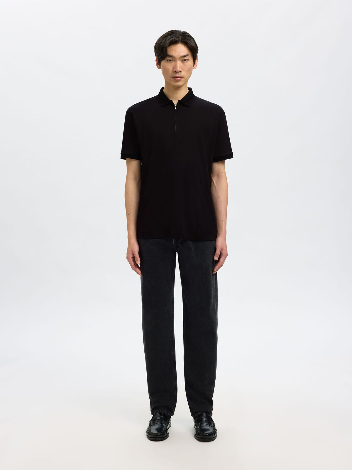 Selected Fave Piké - Svart