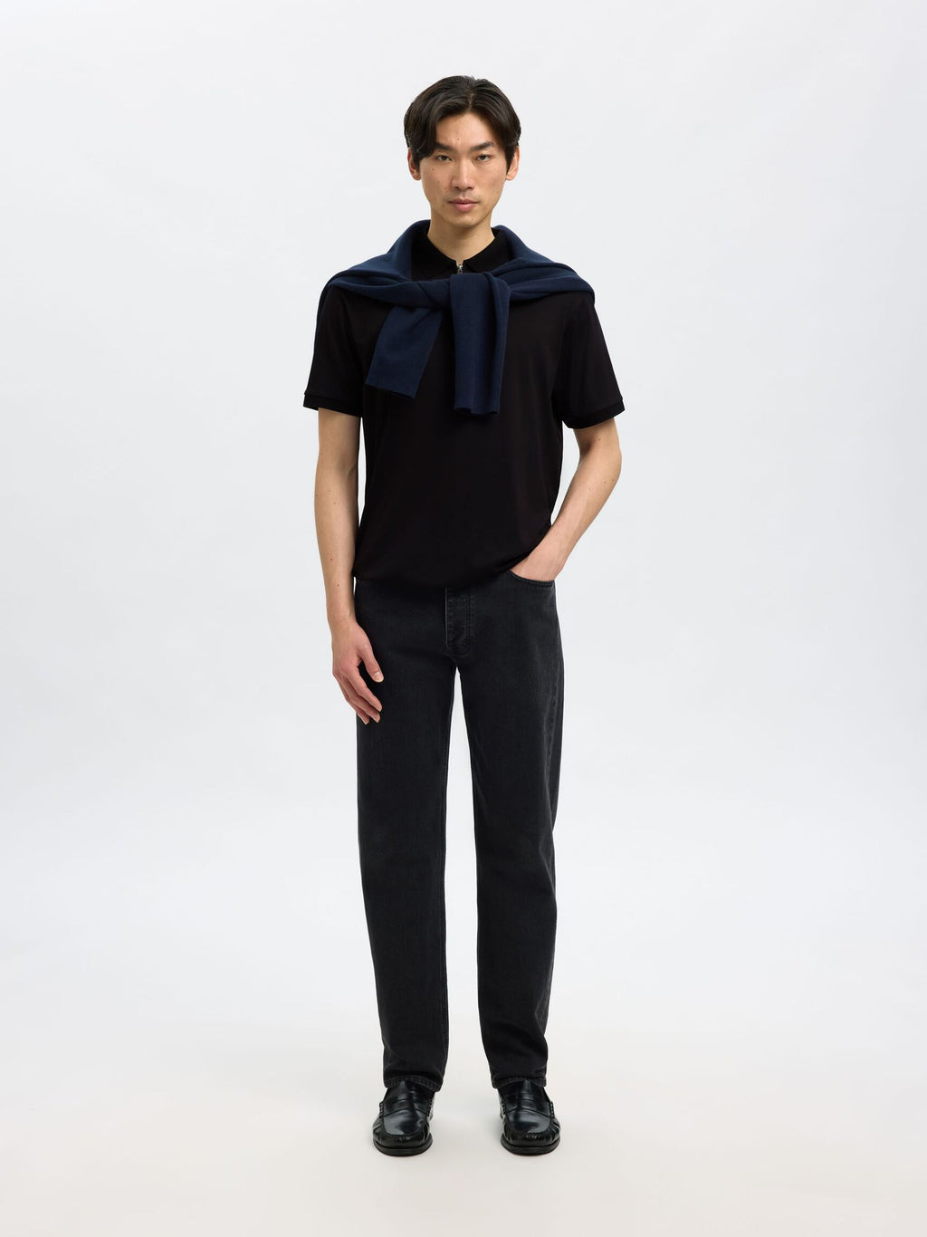 Selected Fave Piké - Svart