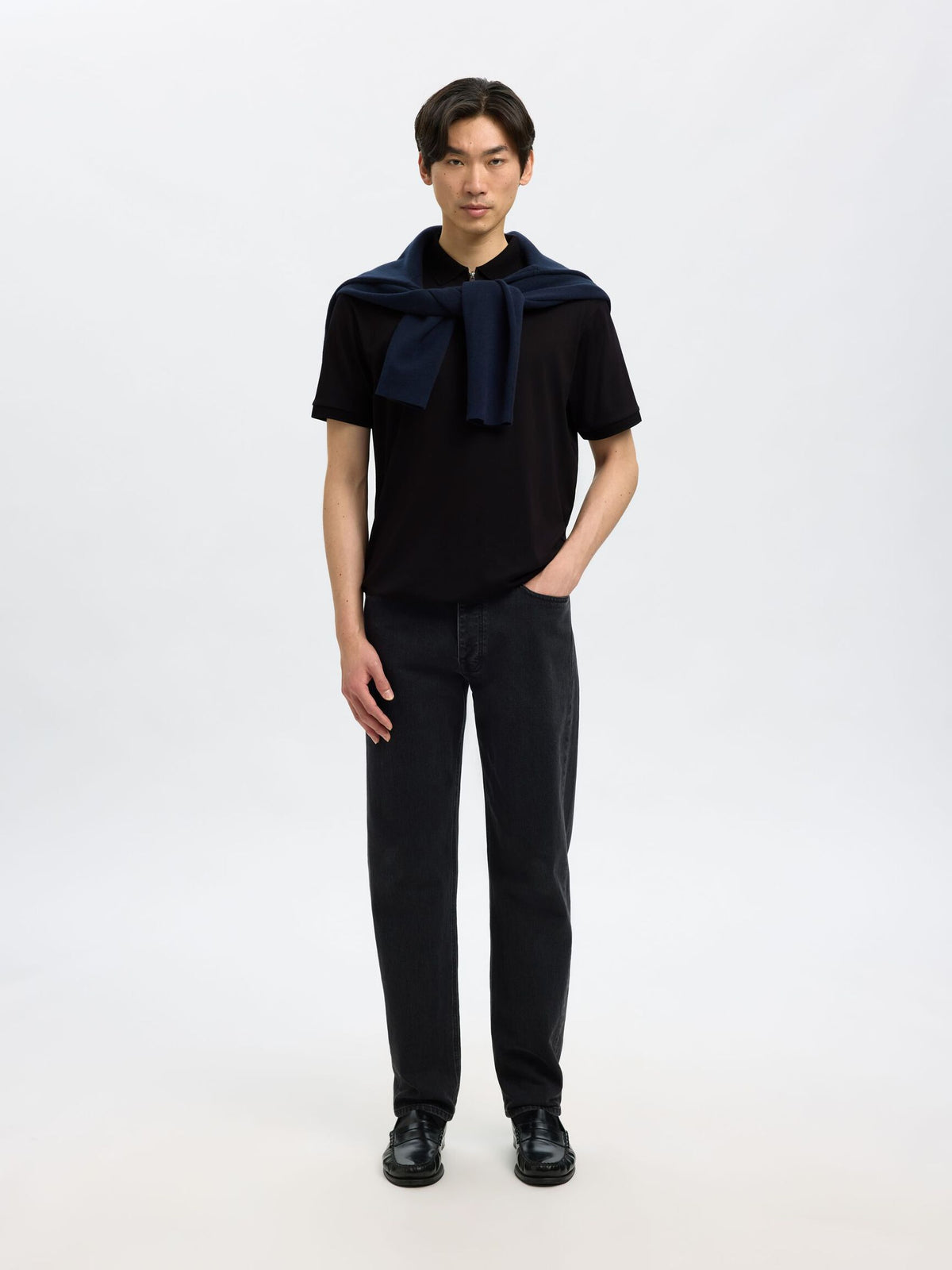 Selected Fave Piké - Svart