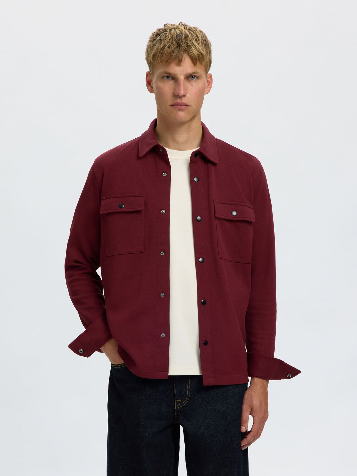 Selected Jackie Overshirt - Vinröd
