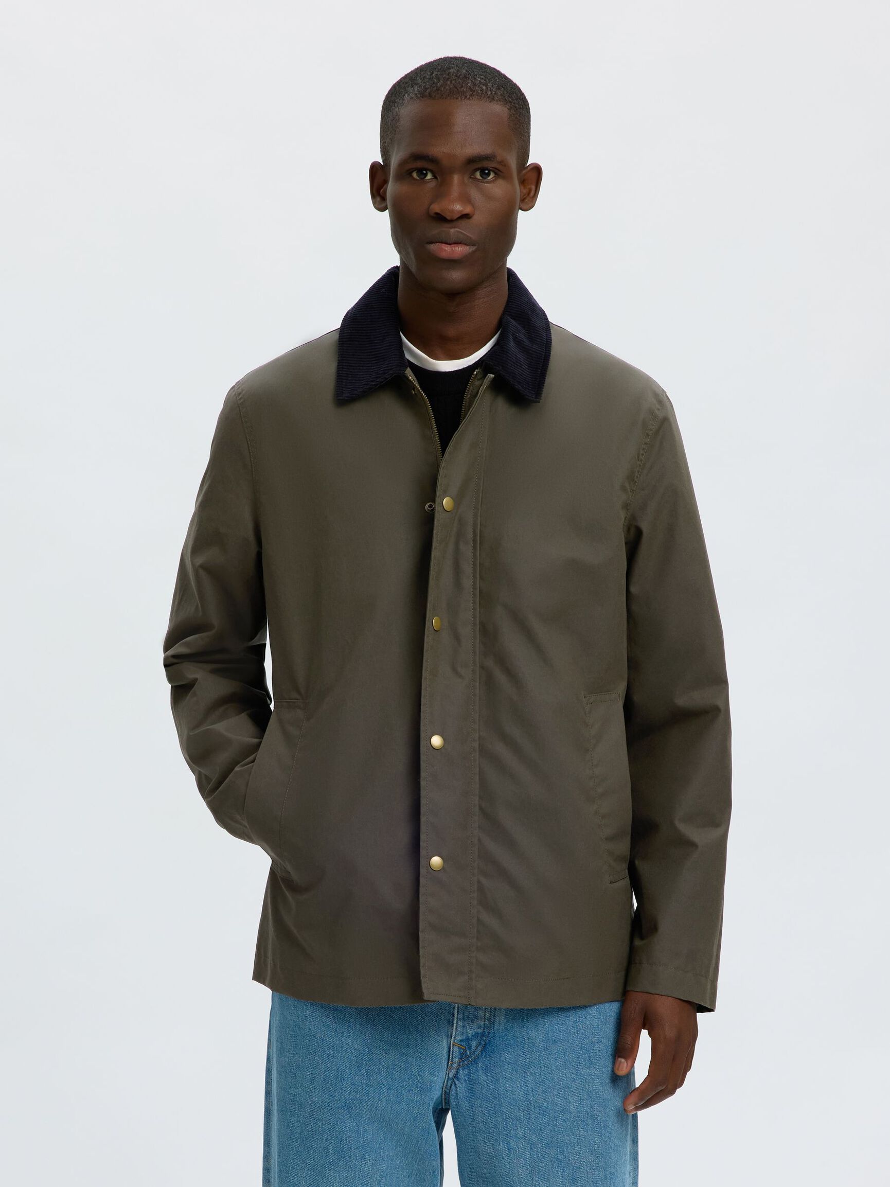 Selected Walter Waxed Jacket - Grön