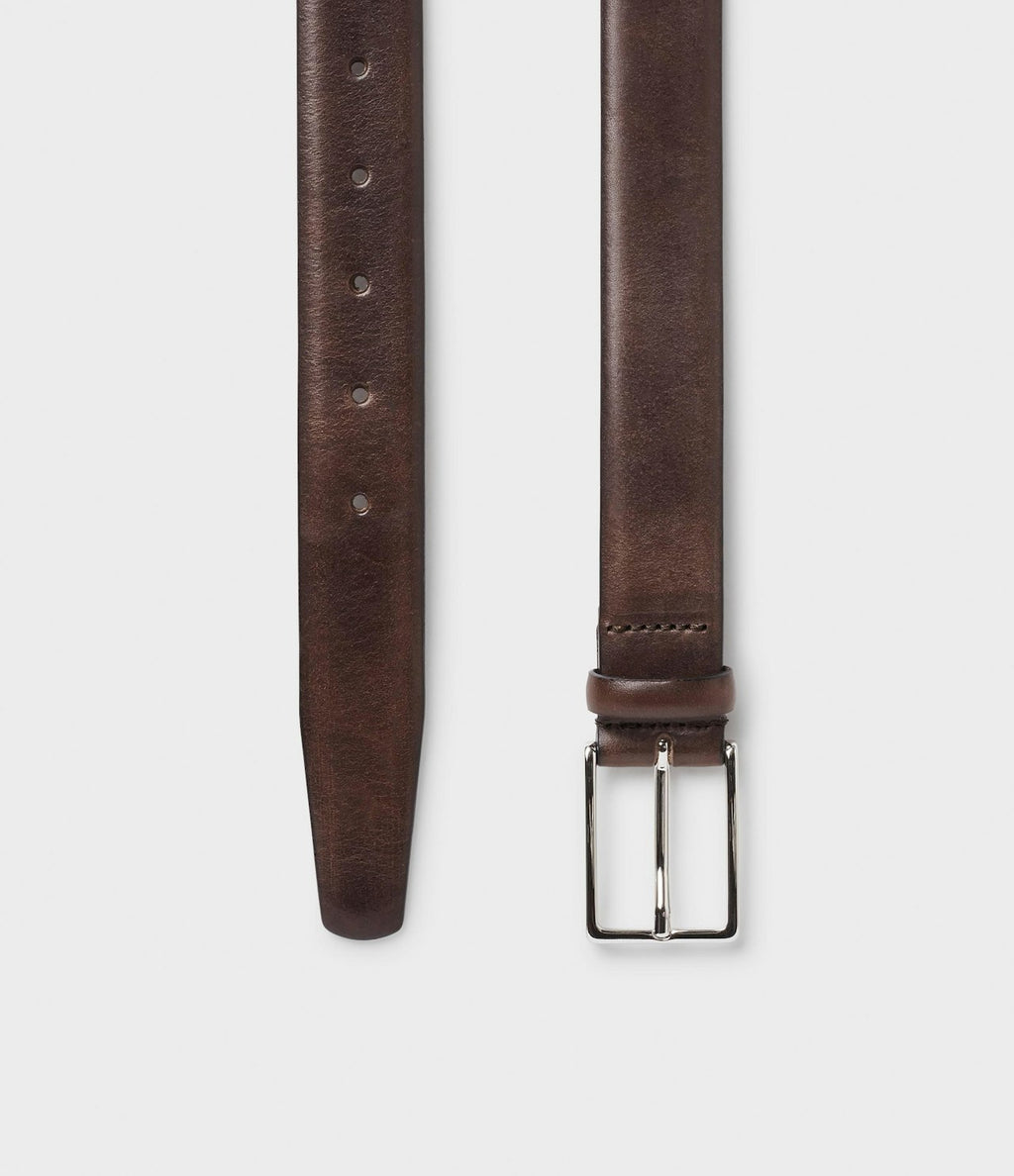 Saddler Flen Läderbälte - Mörkbrun
