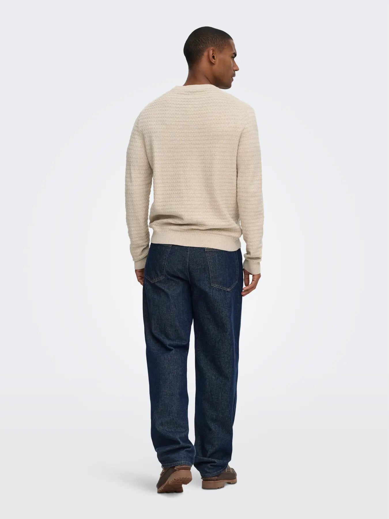 Only & Sons Loui Structure Tröja -  Beige