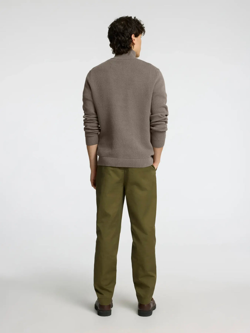 Selected Dane Knit Half Zip - Brun