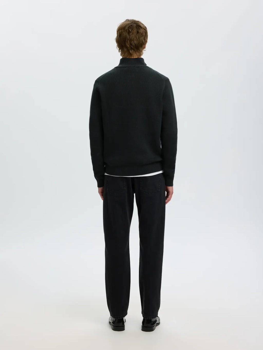 Selected Dane Half Zip - Svart