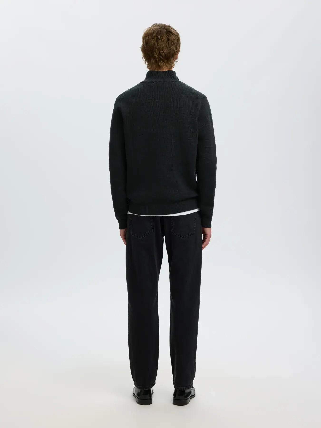 Selected Dane Half Zip - Svart