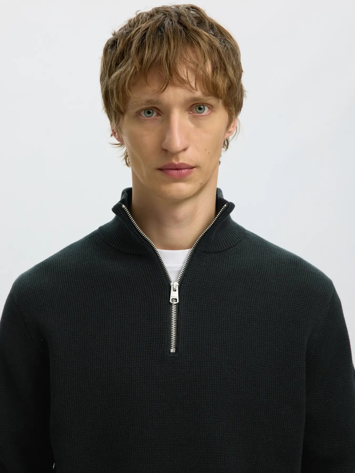 Selected Dane Half Zip - Svart