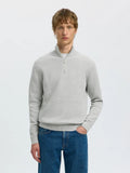 Selected Dane Half Zip - Ljusgrå