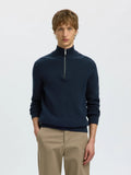 Selected Dane Half Zip - Mörkblå