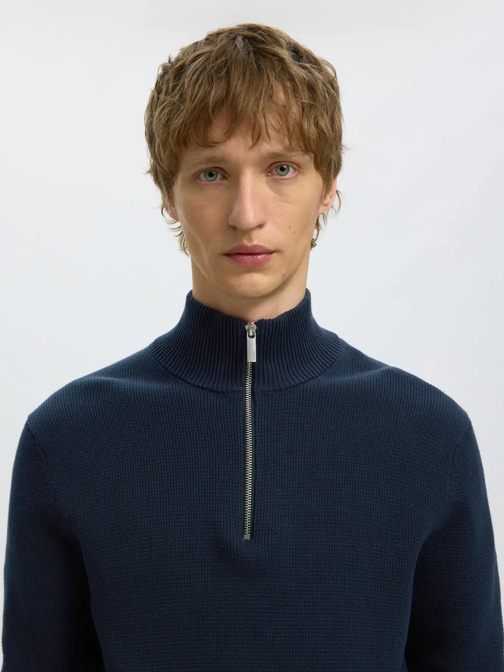 Selected Dane Half Zip - Mörkblå