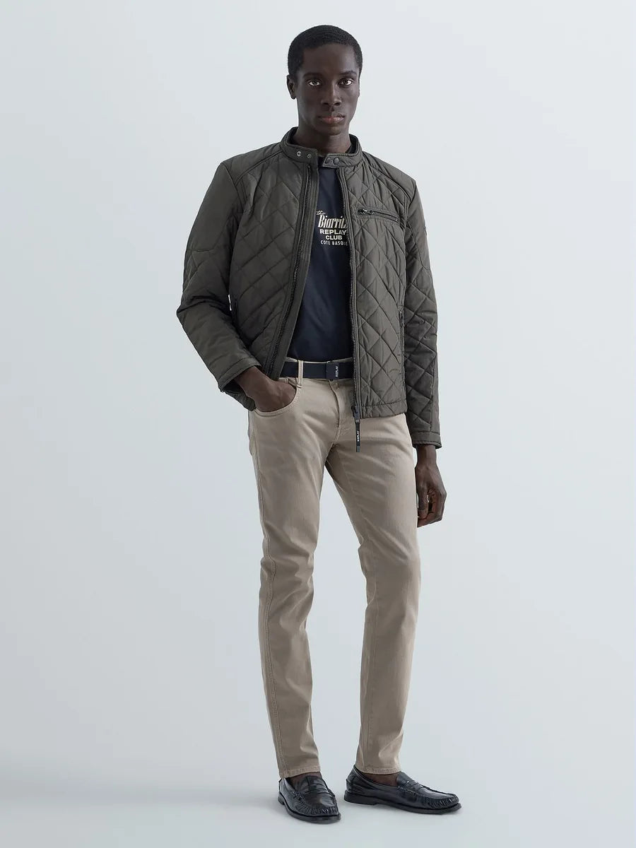 REPLAY Quilted Jacket - Mörkgrön