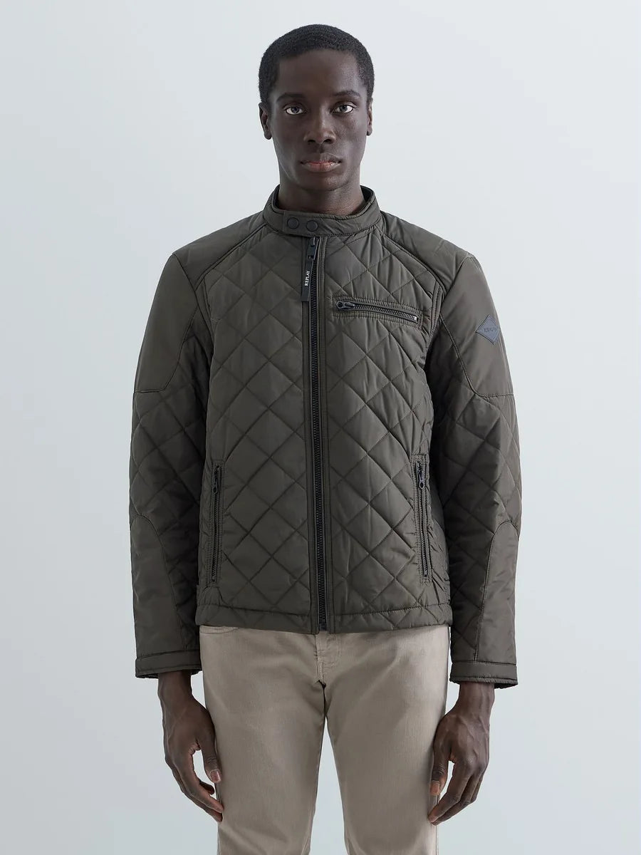 REPLAY Quilted Jacket - Mörkgrön