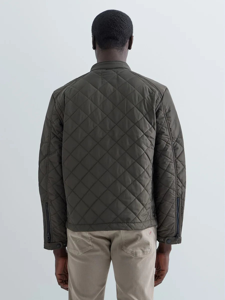 REPLAY Quilted Jacket - Mörkgrön