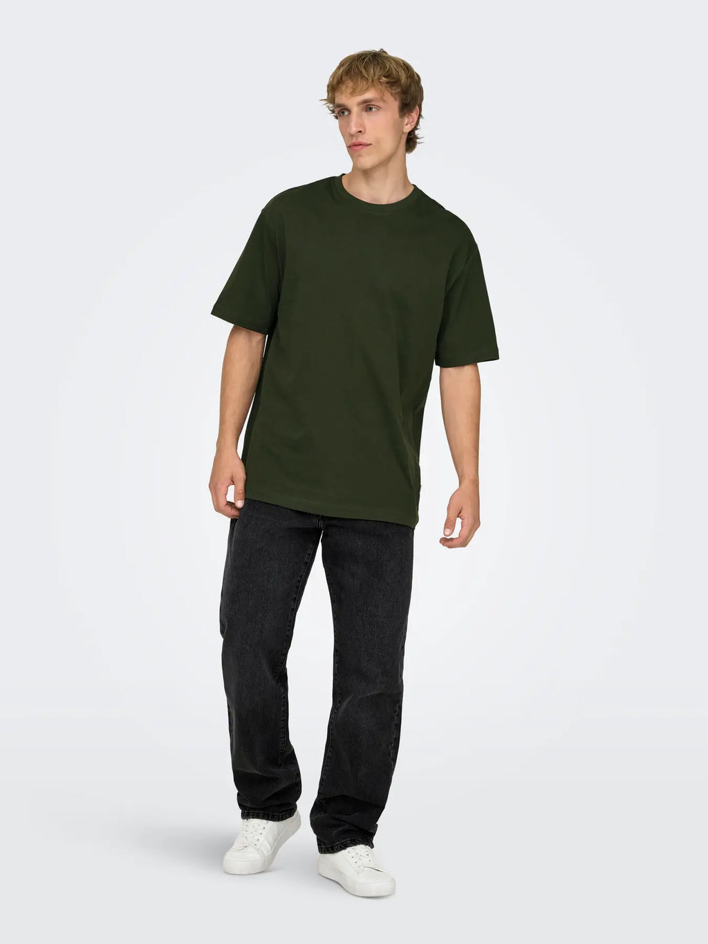 Only & Sons Fred Relaxed T-Shirt - Mörkgrön
