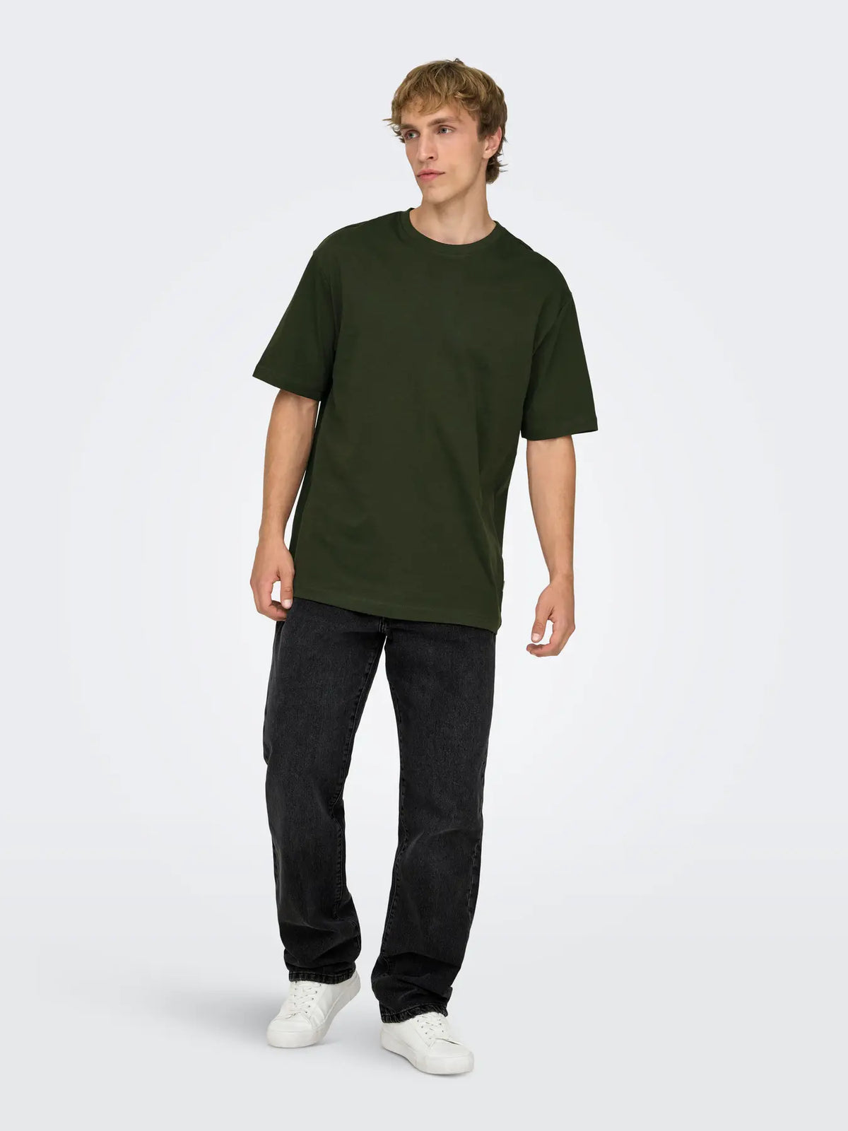 Only & Sons Fred Relaxed T-Shirt - Mörkgrön