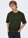Only & Sons Fred Relaxed T-Shirt - Mörkgrön