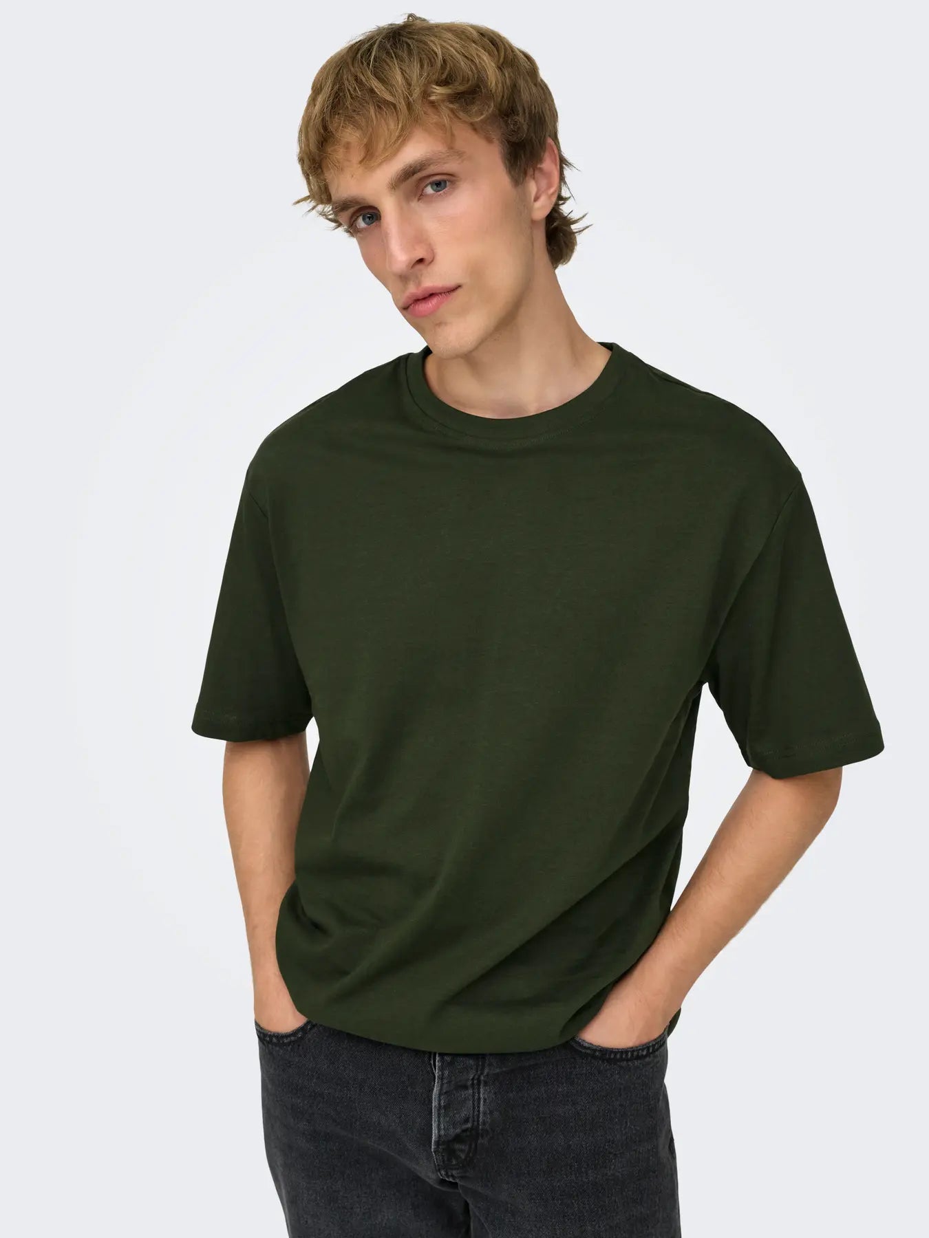 Only & Sons Fred Relaxed T-Shirt - Mörkgrön