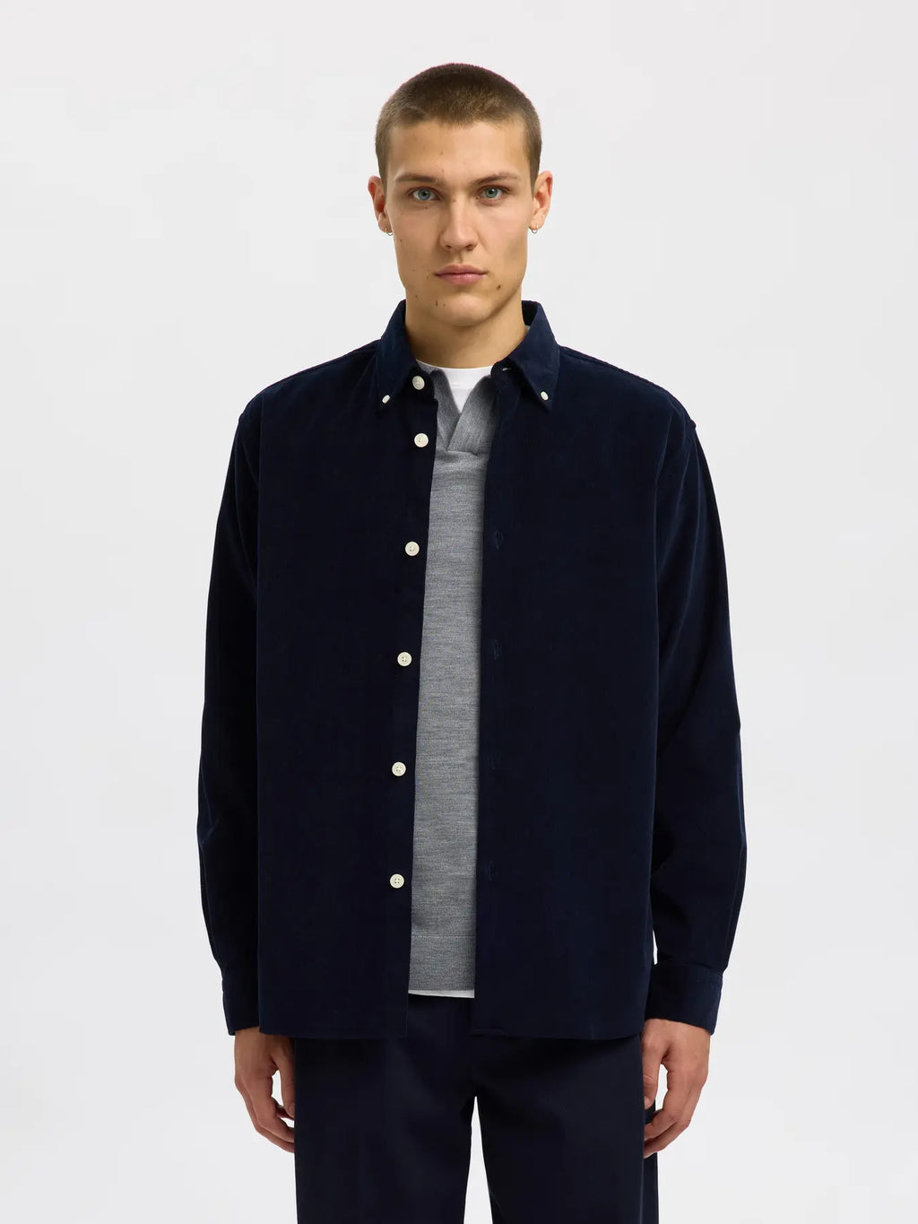 Selected Cole Manchesterskjorta - Navy