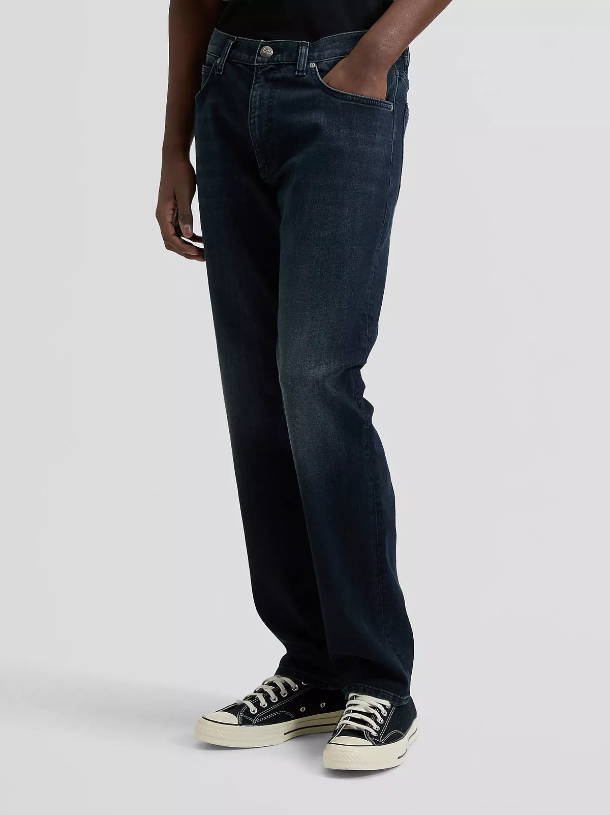 Lee West Straight Fit Jeans - Blåsvart