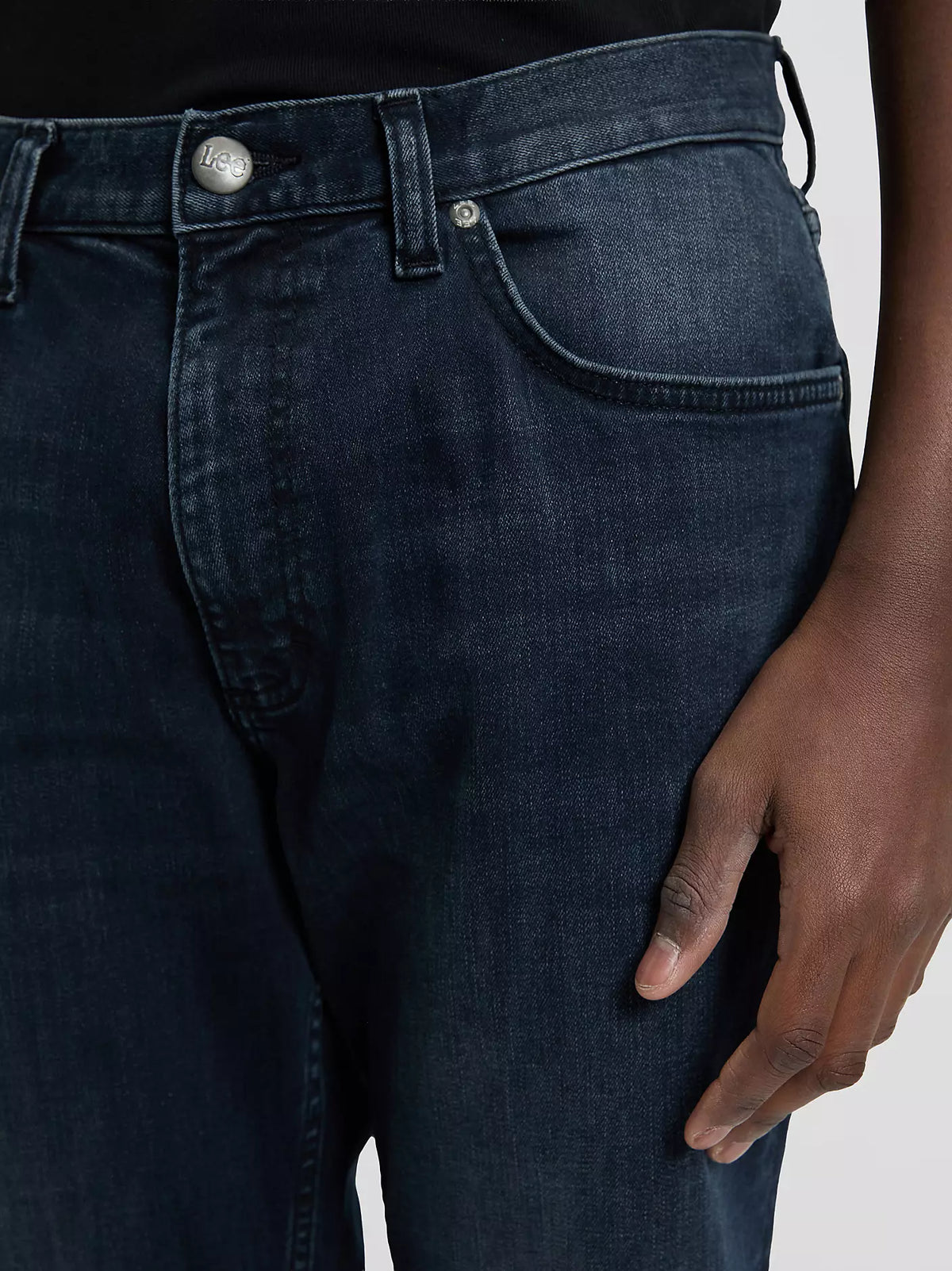 Lee West Straight Fit Jeans - Blåsvart