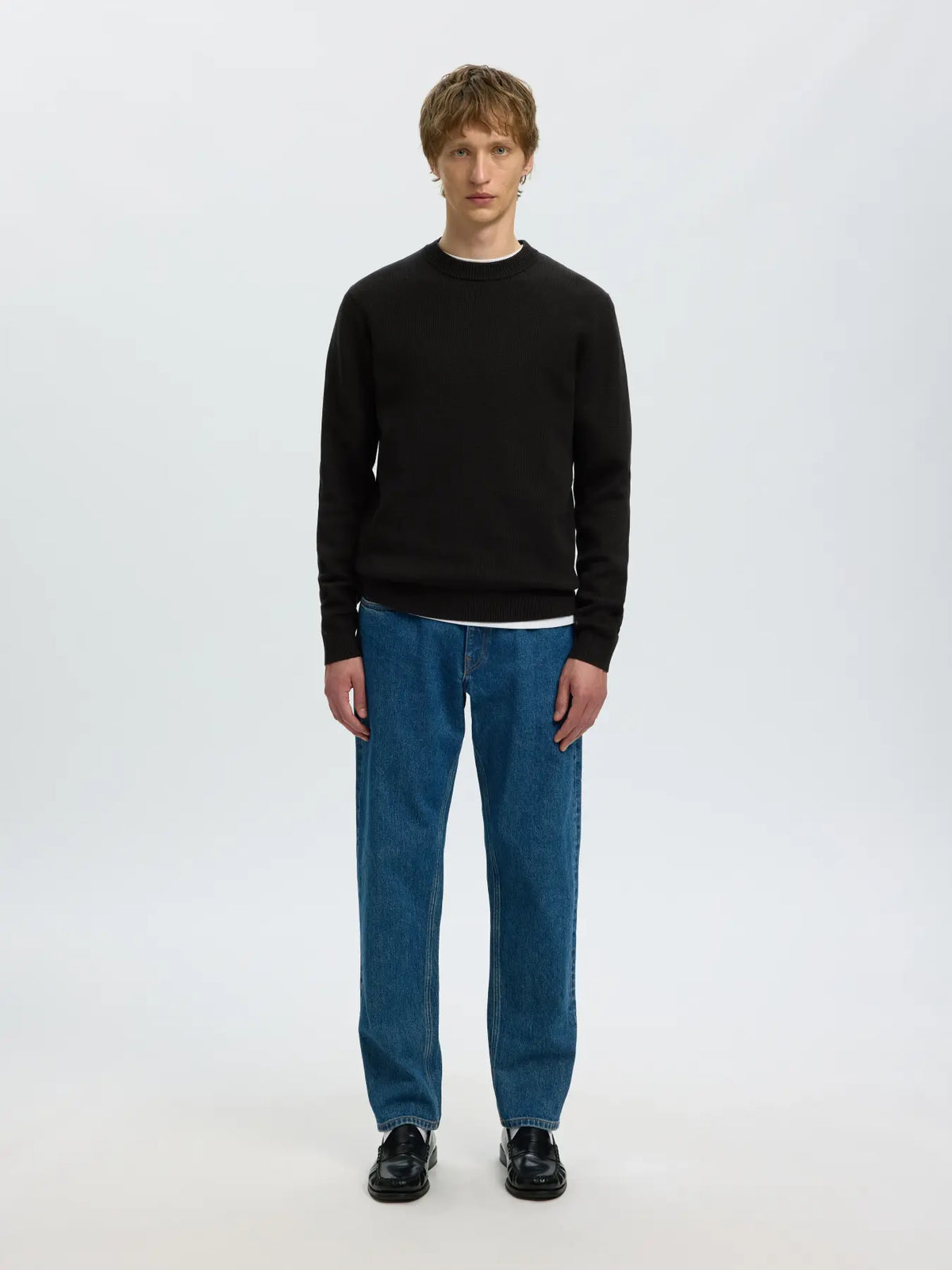 Selected Dane Knit Crew Neck - Black